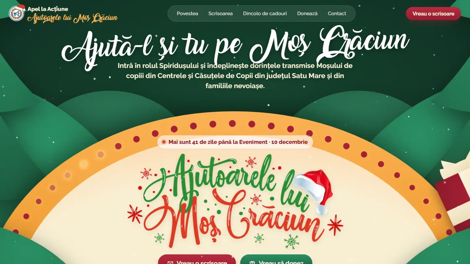 Ajutoarele lui Moș Crăciun: Site-ul unei Campanii de Voluntariat Spuse ca Poveste