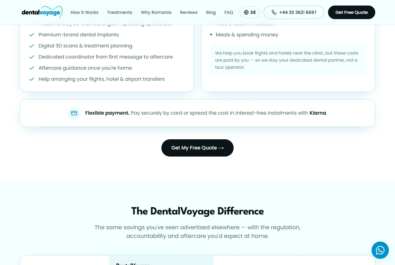 Dental Voyage — The before/after gallery: the patient drags the handle and sees the result themselves.