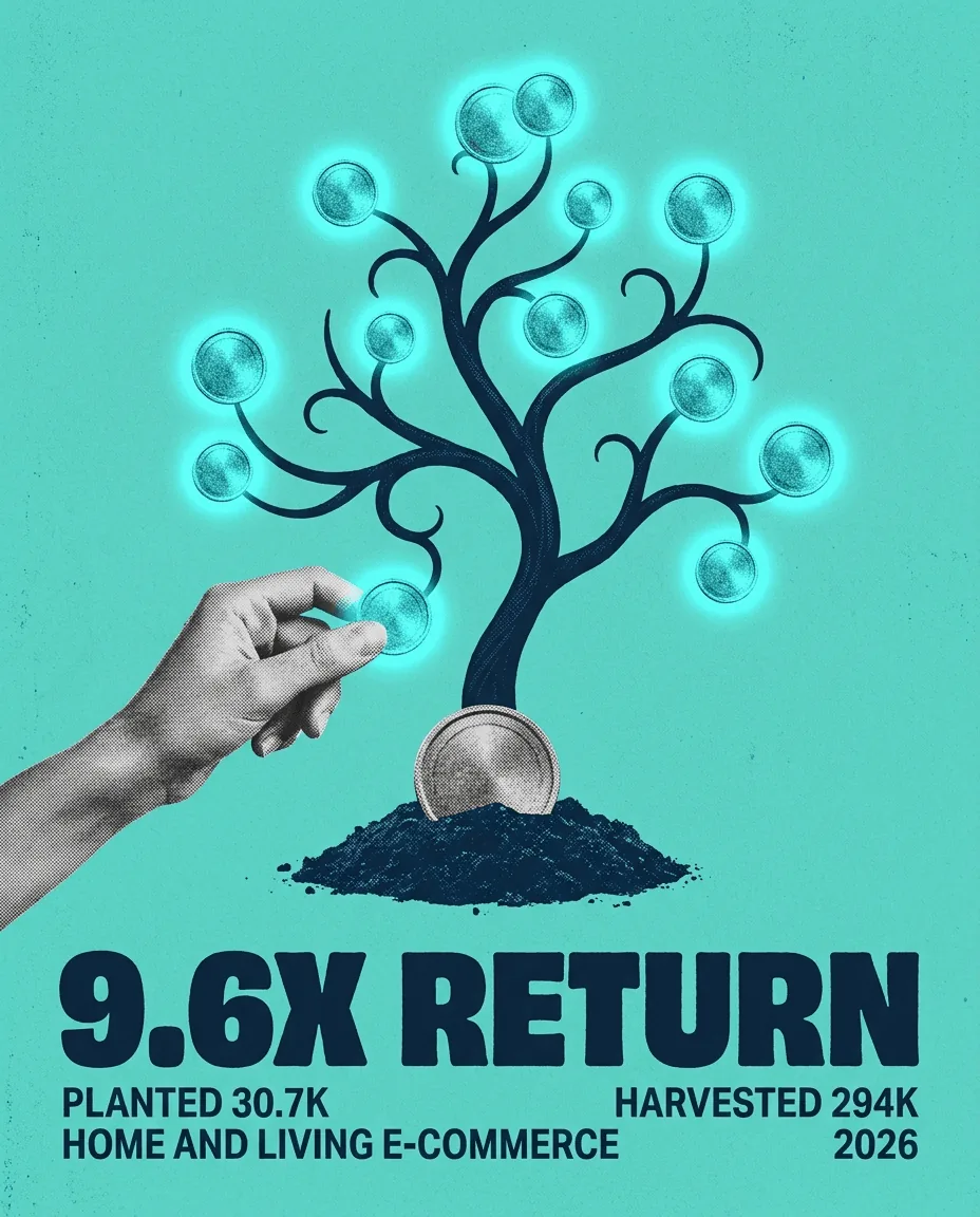 9,6x return on ad spend — Google Ads